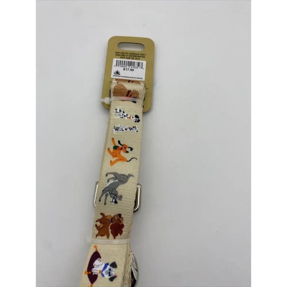 Disney Parks Tails Happy Dogs 4 Feet Lead Leash Dog 20-90Lbs w Pluto Dug Lady
